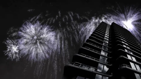 Animation of modern tower block with whi... | Stock Video | Pond5