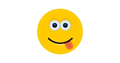 Animation modern yellow face on white Stock Footage 84663239