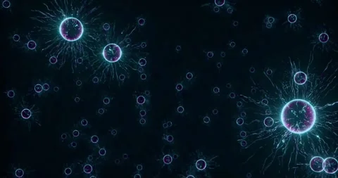 An animation of a molecular structure with interconnected atoms and bonds Stock Footage 324876752