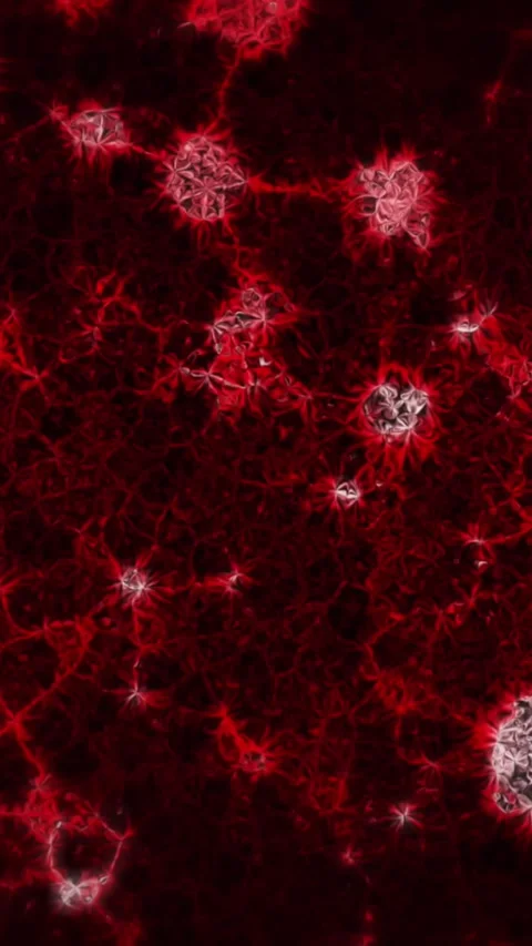 Animation of molecular structures floating against red textured background Stock Footage 343955320