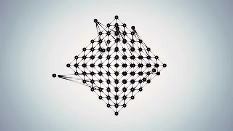 Animation of molecule structure. Abstract sc-fi 3D rendering loop animation Stock Footage 114233024