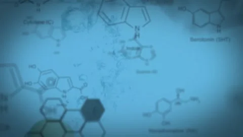 Animation of molecule structures over le... | Stock Video | Pond5