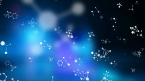 Animation of molecules and elements floa... | Stock Video | Pond5