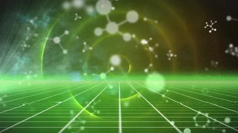 Animation of molecules and scientific da... | Stock Video | Pond5