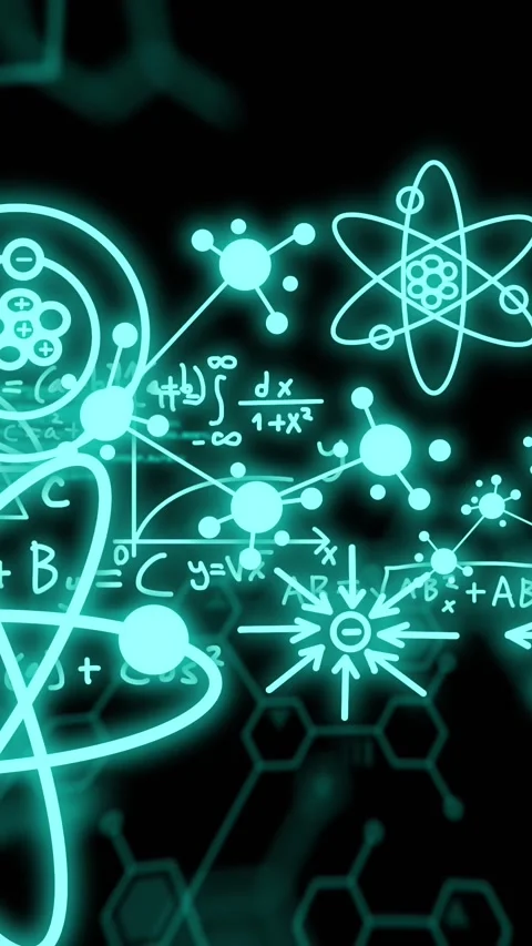 Animation of molecules and scientific data processing over black background Stock Footage 323900286