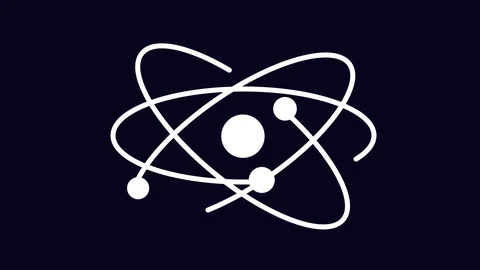 Animation molecules, atom structure. Cartoon Stock Footage 122738050