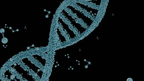 Animation of molecules floating and dna ... | Stock Video | Pond5