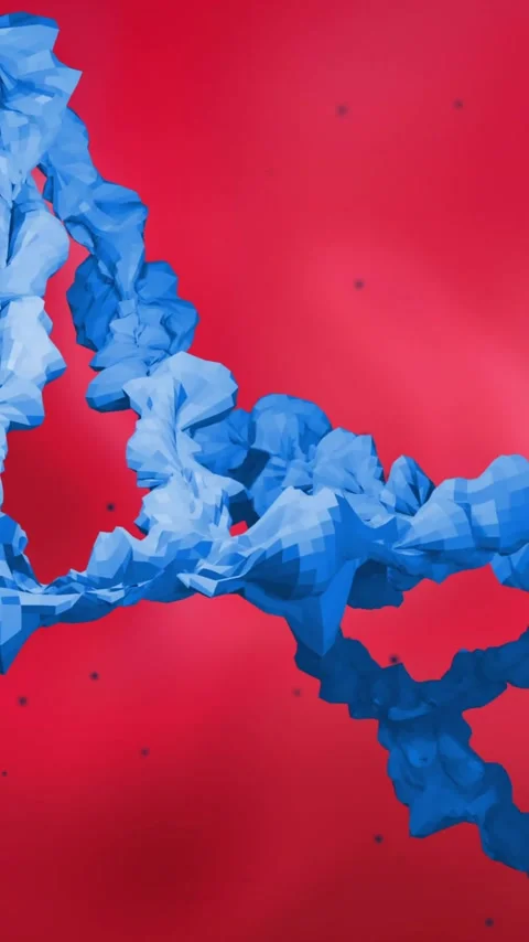 Animation of molecules moving over dna strand Stock Footage 342806265