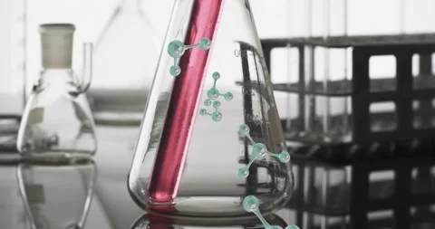 Animation of molecules moving over labor... | Stock Video | Pond5