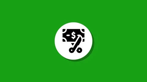Animation of money reduction concept with scissors cutting currency symbol .. Stock Footage 327762432