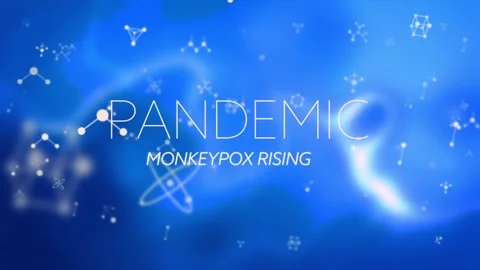Animation of monkeypox text over molecul... | Stock Video | Pond5