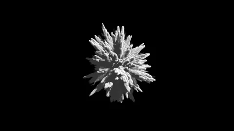 Animation of a monochrome explosion of a powder. Stock Footage 83619809