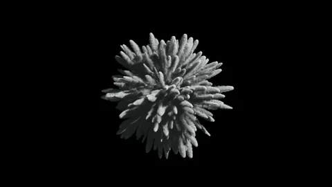 Animation of a monochrome explosion of a powder. Stock Footage 84254545