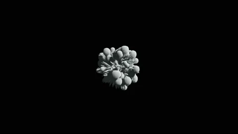 Animation of a monochrome explosion of a powder. Stock Footage 85702656