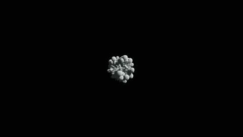 Animation of a monochrome explosion of a powder. Stock Footage 85776863