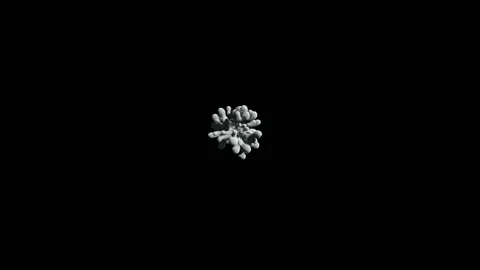 Animation of a monochrome explosion of a powder. Stock Footage 85873927