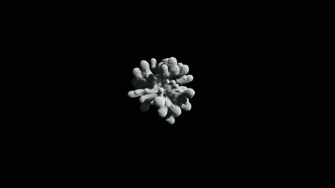 Animation of a monochrome explosion of a powder. Stock Footage 85873963