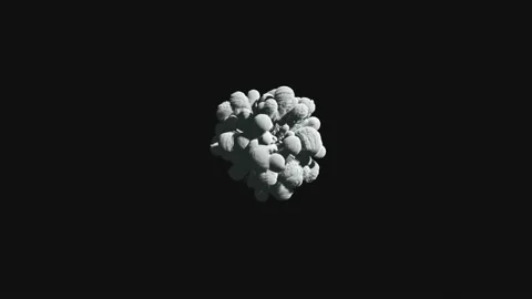 Animation of a monochrome explosion of a powder. Stock Footage 86699986