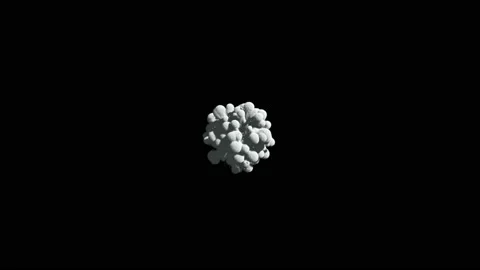 Animation of a monochrome explosion of a powder. Stock Footage 86819283