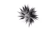 Animation Of A Monochrome Explosion Of A Powder. Stock Footage