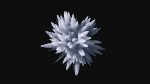 Animation of a monochrome explosion of a powder. Stock Footage 89802299