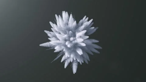 Animation of a monochrome explosion of a powder. Stock Footage 89841134