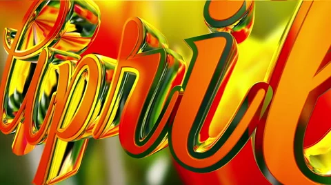 Animation month April Stock Footage 47032929