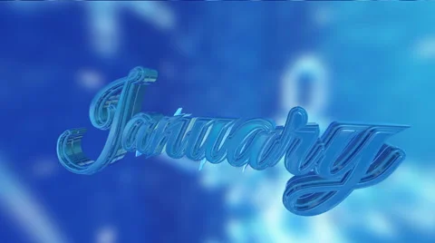 Animation month January Stock Footage 47032796