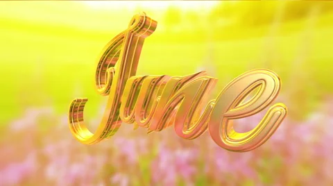 Animation month June Stock Footage 47032815