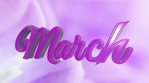 Animation month March Stock Footage 47034014