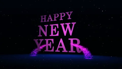 Animation motion background, The particle Happy new year 2019. Elegant opener pi Video stock 99535501