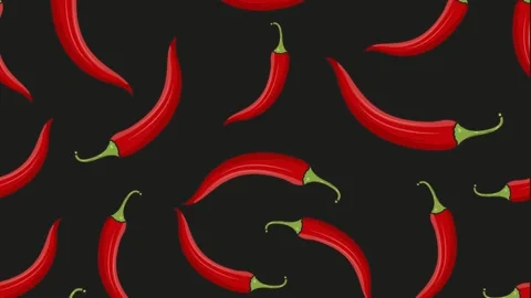 Animation Motion Graphic Chili Pattern Moving Vertical Stock Footage 342261379
