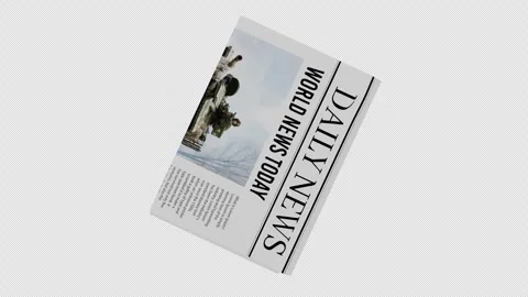 Animation, motion graphic design, fast appearing daily news paper, and also fast Stock Footage 240500523