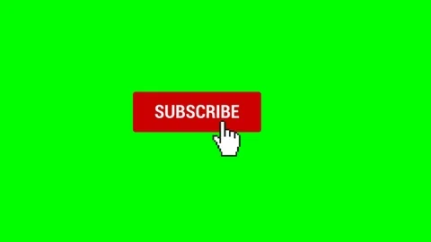 Animation of Mouse Clicking Subscribe Button and Bell Notification with green Stock Footage 121629587