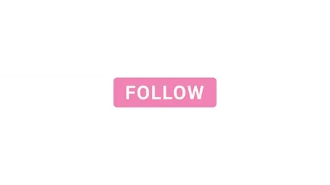 Animation of a Mouse Cursor Clicking a Purple Follow Button Видео 346619223