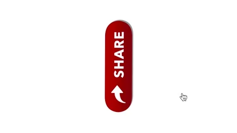 Animation of a mouse cursor hitting Rounded animated Share icon computer Stock Footage 147593817