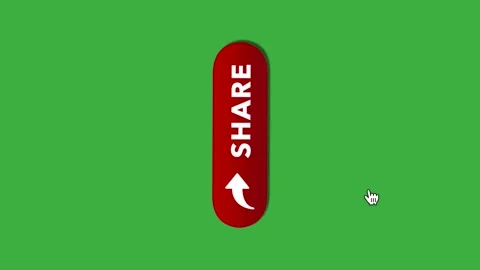 Animation of a mouse cursor hitting Rounded animated Share icon computer 스톡 동영상 147593823