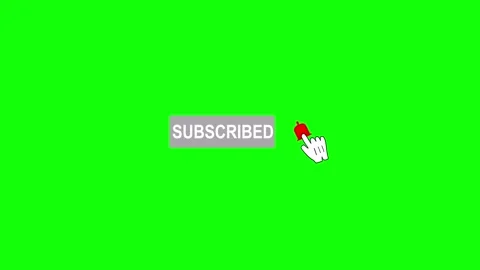 Animation of mouse with hand drawn icon Clicking a Subscribe Button and Bell Stock Footage 155178013