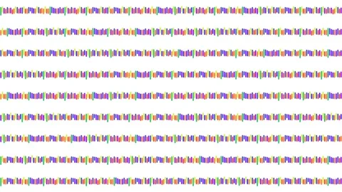 Animation of movement of colored bars Stock Footage 169861303