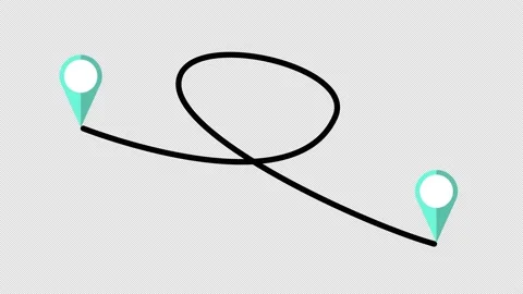 Animation of movement from one point to another. 動画素材 167762585