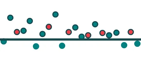 Animation of movement of particles through a barrier or filter Stock Footage 156427186