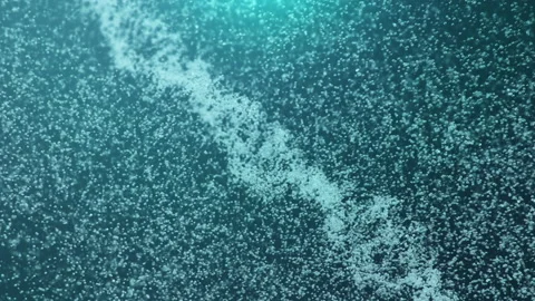 Animation of movement of water droplets that build the DNA molecule, the human Stock Footage 143199039