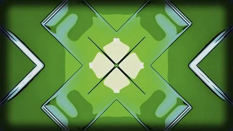 Animation with moving abstract figure pattern and cross. Design. Kaleidoscopic イラスト素材