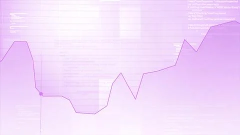 Animation with moving analytics graph. Motion. Beautiful light animation with Illustrazione stock