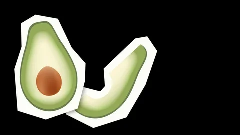 An animation with a moving avocado Stock-Footage 100528634