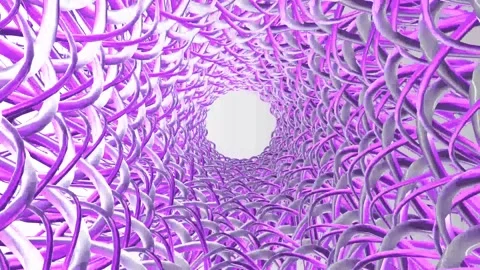 Animation of a Moving Background with 3D Spirals 04 스톡 동영상 271238843