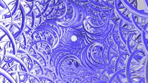 Animation of a Moving Background with 3D Spirals 02. Video stock 297531594