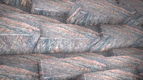 Animation of Moving Blocks in the form of Granite 库存影片 197200120