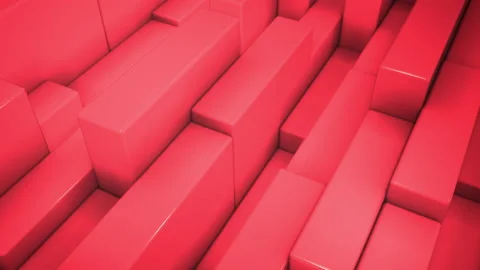 Animation of Moving Blocks in the form of Plastic Vídeos de archivo 197201094