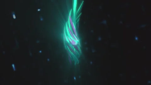 Animation of a moving blue and pink 3d shape Stock Footage 221435751